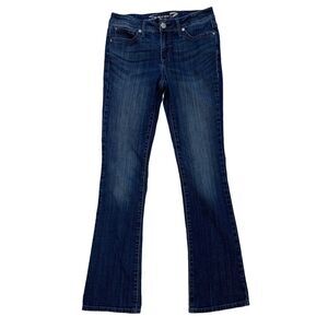 Seven7 Bootcut Jeans Womens 4 X 31 Studded Fleur De Lis Pocket Mid Rise Denim